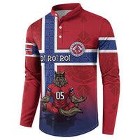 Custom Norway Football Button Sweatshirt Ro Ro Meditating Viking Wolf