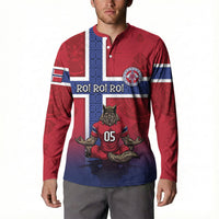 Custom Norway Football Button Sweatshirt Ro Ro Meditating Viking Wolf
