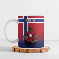 Custom Norway Football Ceramic Mug Ro Ro Meditating Viking Wolf