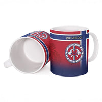 Custom Norway Football Ceramic Mug Ro Ro Meditating Viking Wolf