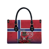 Custom Norway Football Leather Bag Ro Ro Meditating Viking Wolf