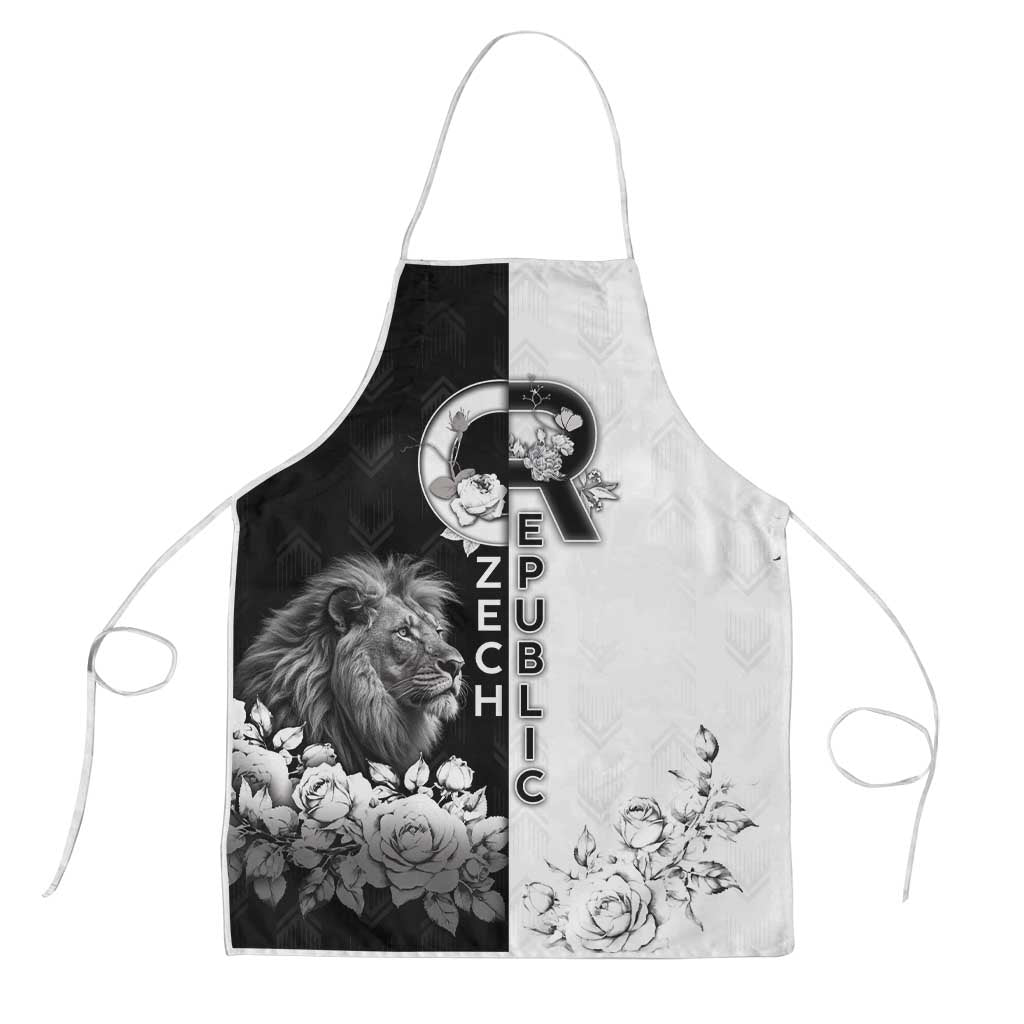 Czech Republic Apron White Lion With Rose - Wonder Print Shop