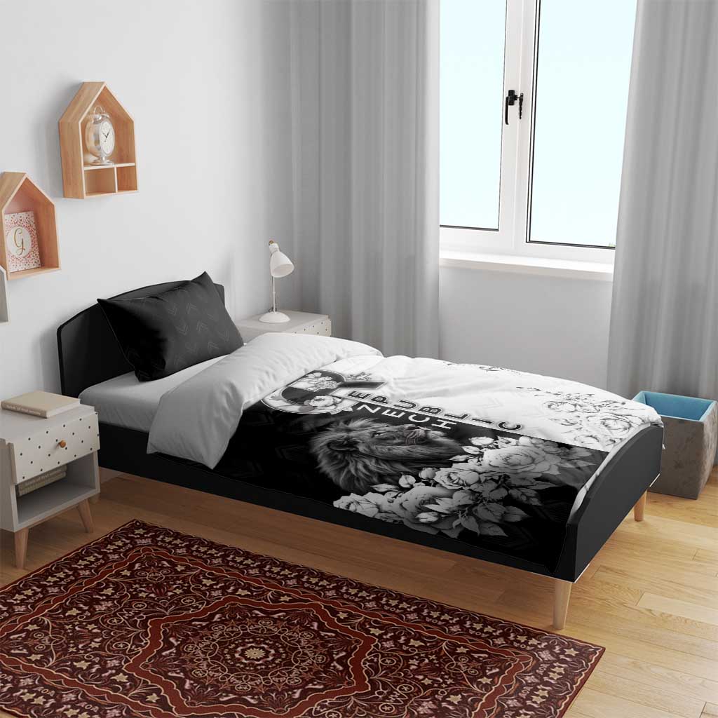 Czech Republic Bedding Set White Lion With Rose - Wonder Print Shop