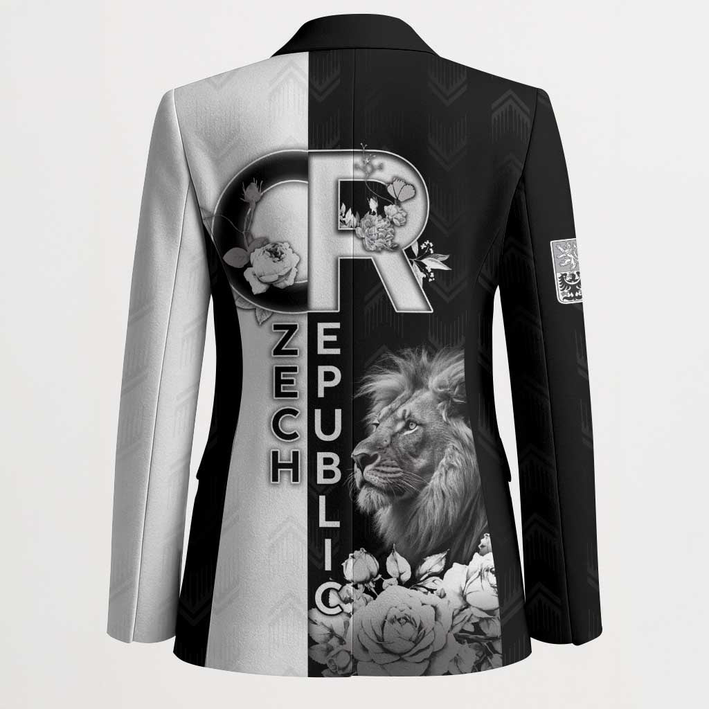 Czech Republic Blazer White Lion With Rose - Wonder Print Shop