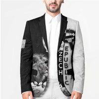 Czech Republic Blazer White Lion With Rose - Wonder Print Shop