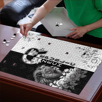 Czech Republic Puzzle White Lion With Rose - Wonder Print Shop