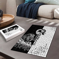 Czech Republic Puzzle White Lion With Rose - Wonder Print Shop