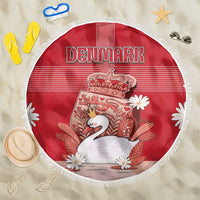 Denmark Beach Blanket Mute Swan With Symbol - Wonder Print Shop