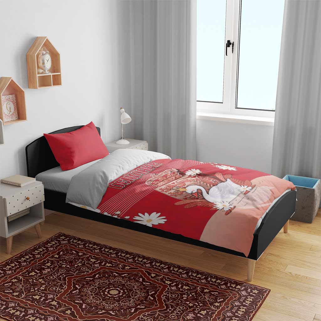 Denmark Bedding Set Mute Swan With Symbol - Wonder Print Shop