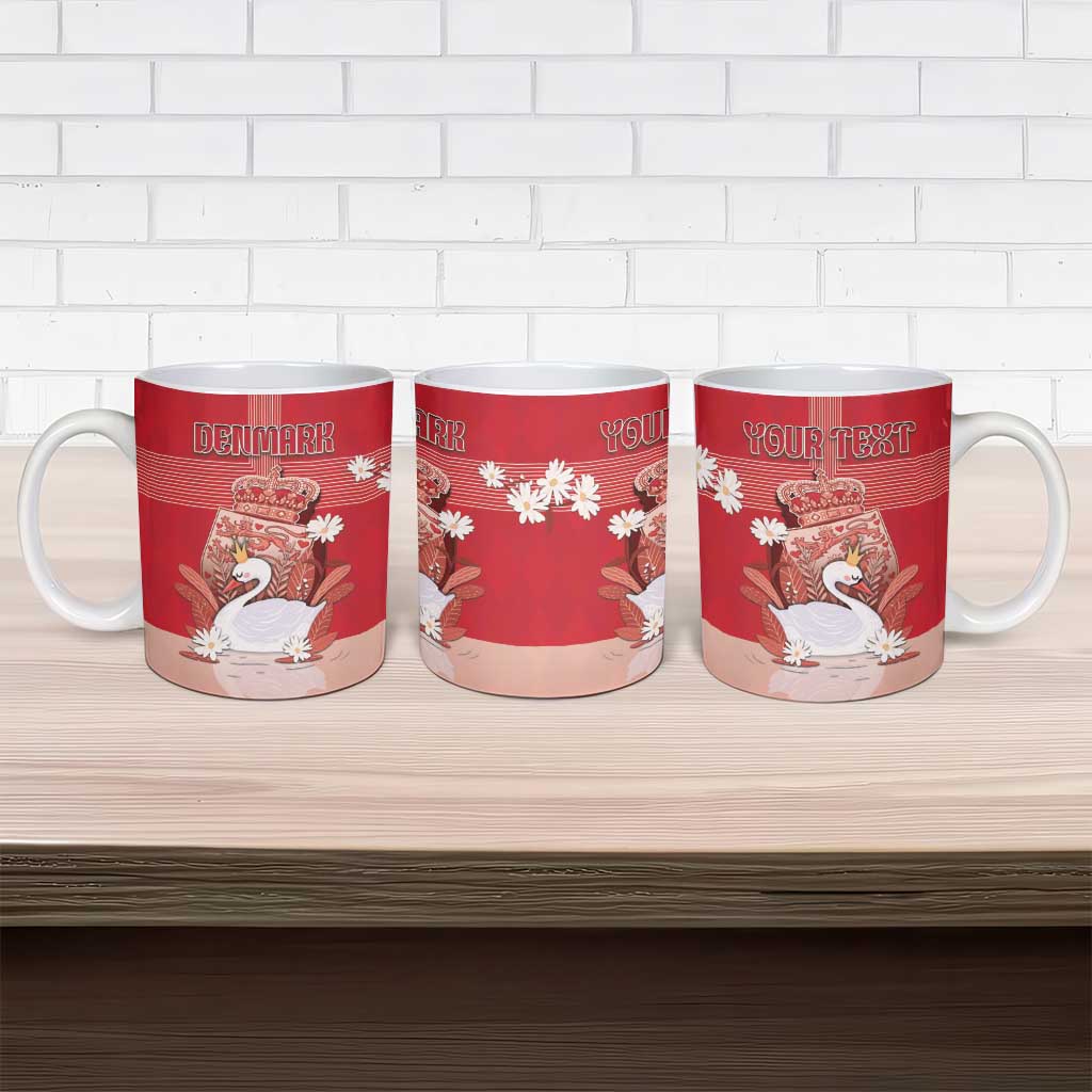 Personalized Denmark Ceramic Mug Mute Swan With Symbol - Wonder Print Shop
