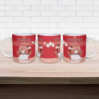 Personalized Denmark Ceramic Mug Mute Swan With Symbol - Wonder Print Shop
