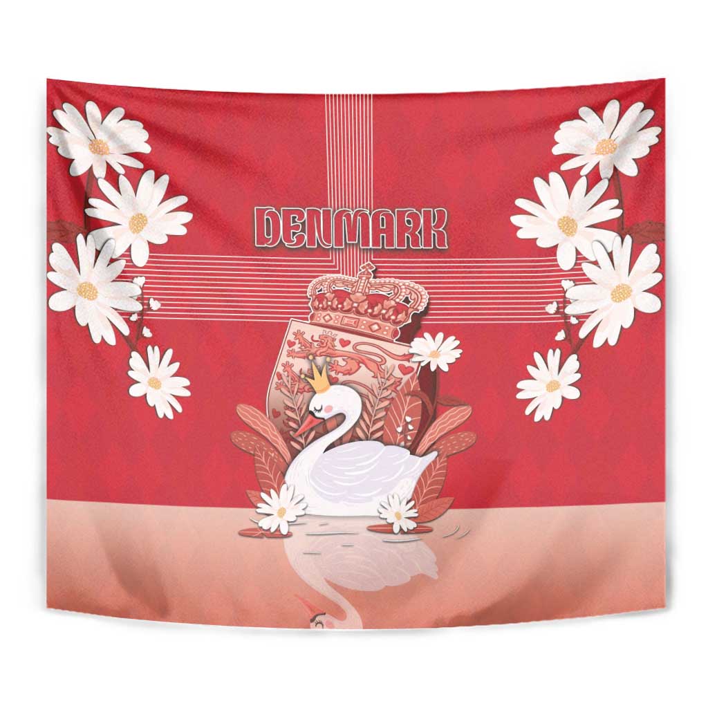 Denmark Tapestry Mute Swan With Symbol - Wonder Print Shop