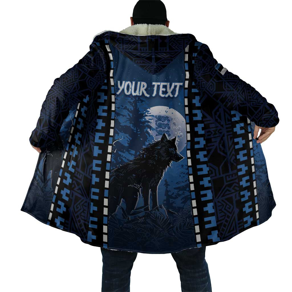 Personalized Estonia Cloak Night Wolf With Pattern - Wonder Print Shop