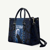 Estonia Leather Bag Night Wolf With Pattern - Wonder Print Shop