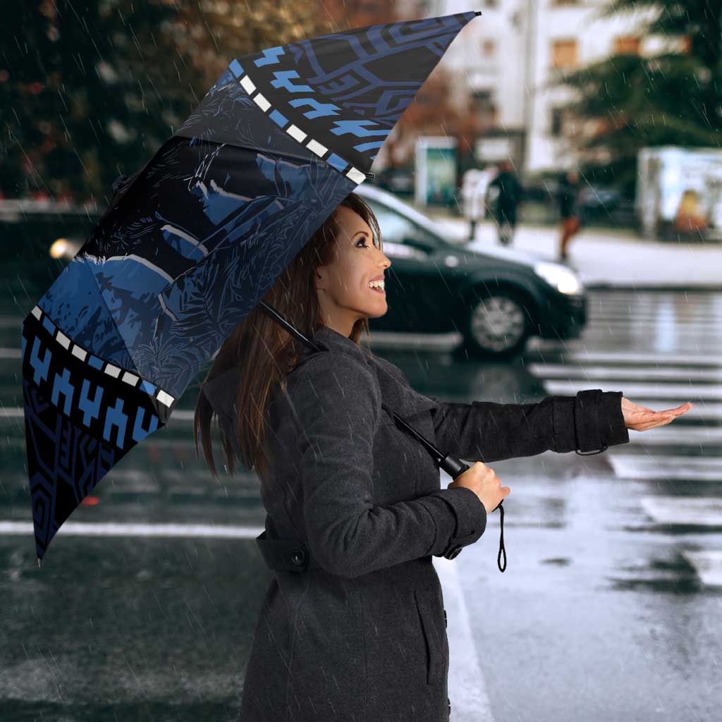 Estonia Umbrella Night Wolf With Pattern - Wonder Print Shop