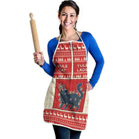 Yule Cat And Yule Lads Apron Cute Retro Style - Wonder Print Shop