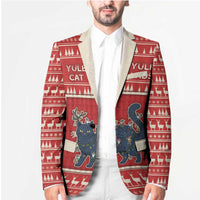 Yule Cat And Yule Lads Blazer Cute Retro Style - Wonder Print Shop