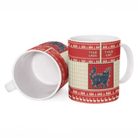 Yule Cat And Yule Lads Ceramic Mug Cute Retro Style - Wonder Print Shop