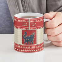 Yule Cat And Yule Lads Ceramic Mug Cute Retro Style - Wonder Print Shop