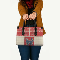 Yule Cat And Yule Lads Leather Bag Cute Retro Style - Wonder Print Shop