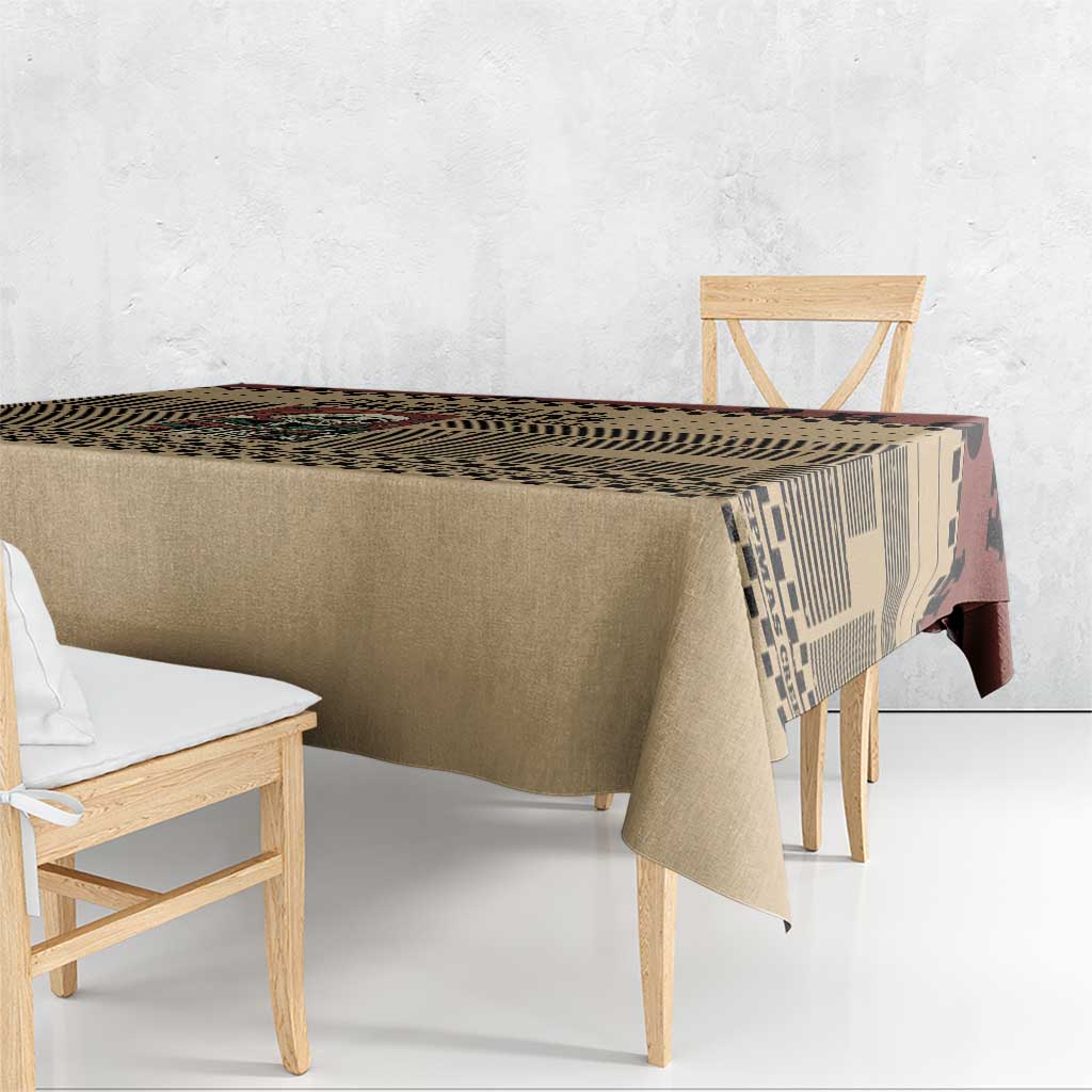 Skull Christmas Tablecloth Newspaper Retro Style - Wonder Print Shop