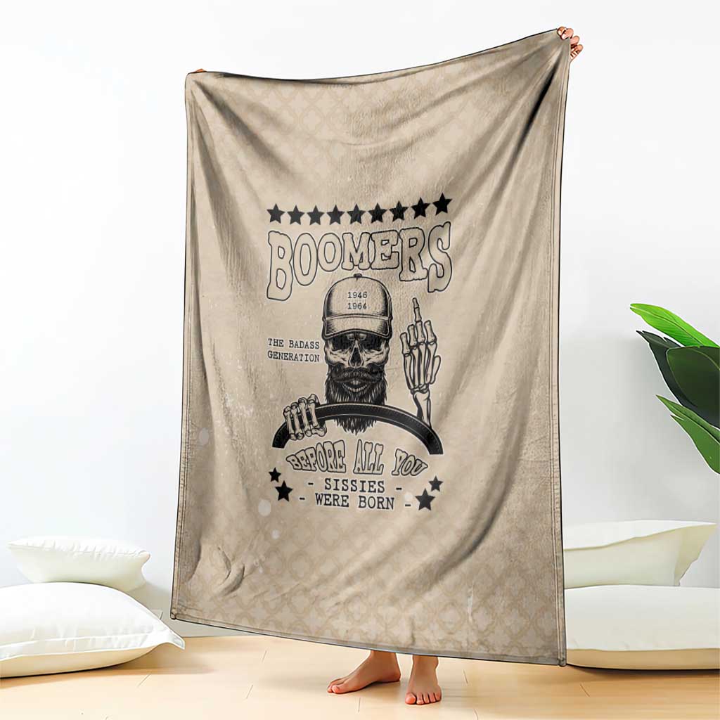 Baby Boomers Blanket The Badass Generation Retro Style - Wonder Print Shop