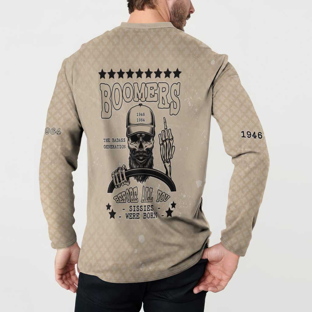 Baby Boomers Button Sweatshirt The Badass Generation Retro Style - Wonder Print Shop
