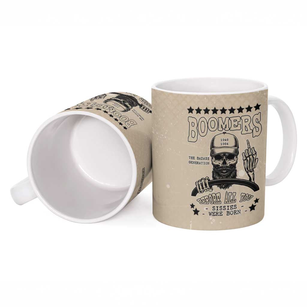 Baby Boomers Ceramic Mug The Badass Generation Retro Style - Wonder Print Shop