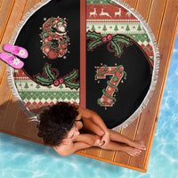 Western Yoke Beach Blanket Funny Six Seven Christmas - Wonder Print Shop