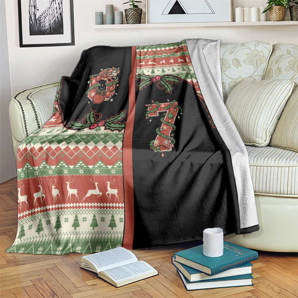 Western Yoke Blanket Funny Six Seven Christmas - Wonder Print Shop