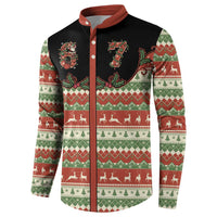 Western Yoke Button Sweatshirt Funny Six Seven Christmas - Wonder Print Shop