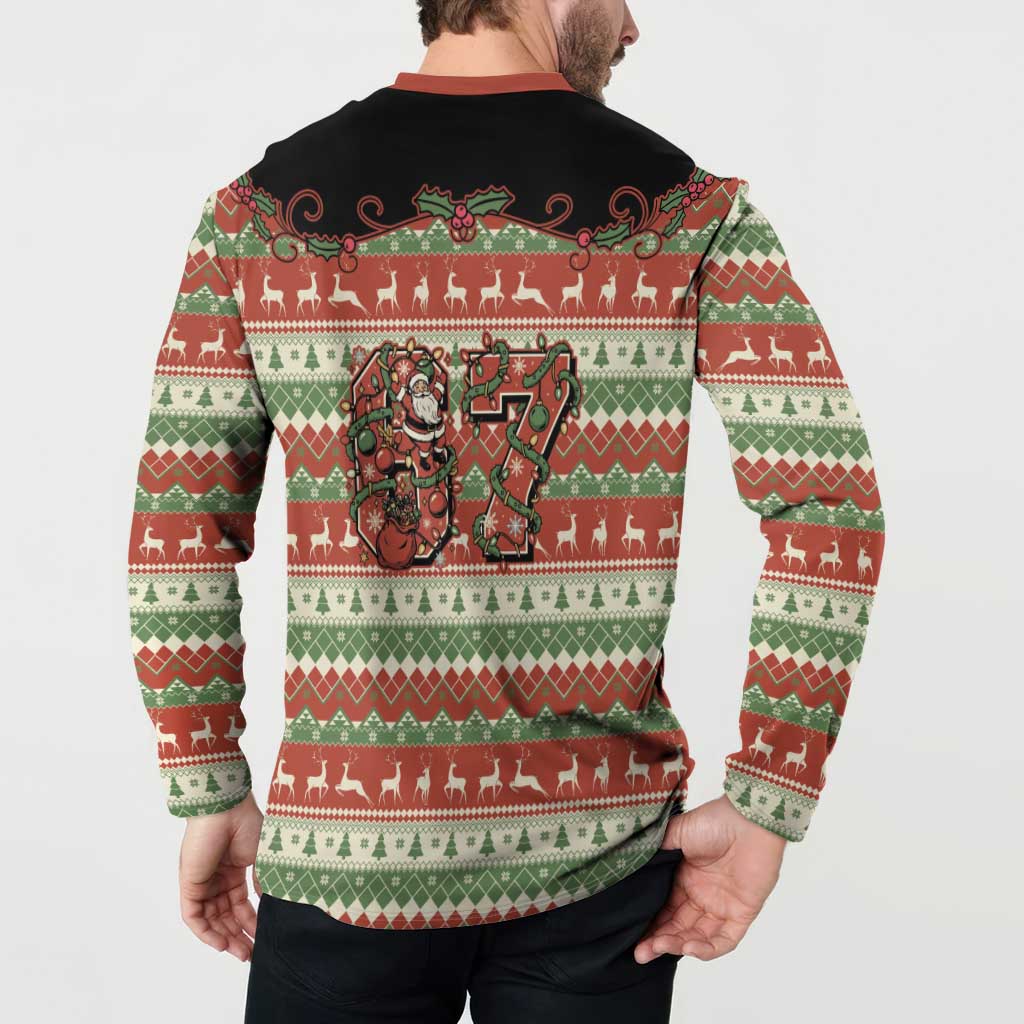 Western Yoke Button Sweatshirt Funny Six Seven Christmas - Wonder Print Shop