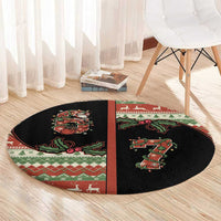 Western Yoke Round Carpet Funny Six Seven Christmas - Wonder Print Shop