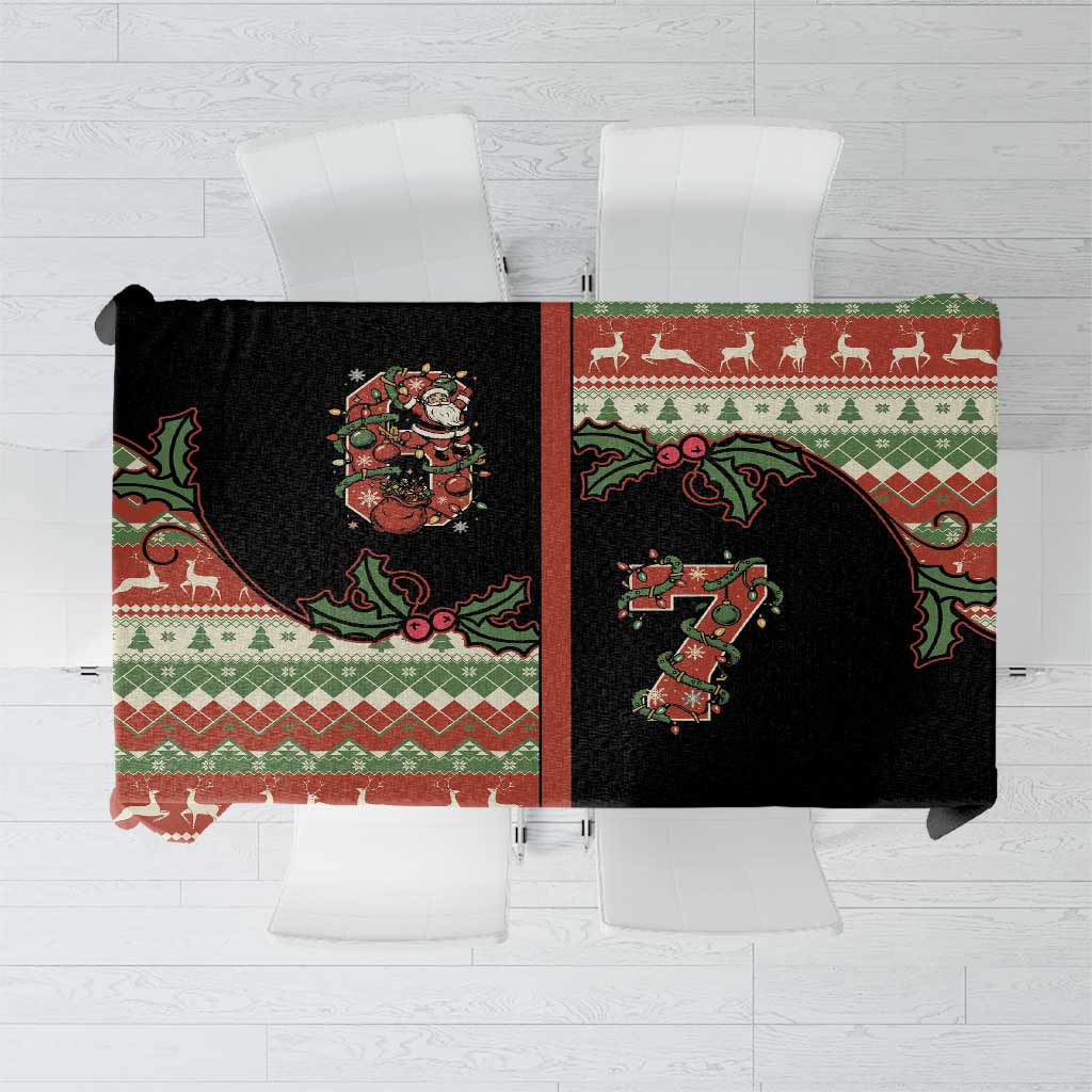 Western Yoke Tablecloth Funny Six Seven Christmas - Wonder Print Shop
