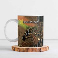 Personalized Burkina Faso Ceramic Mug African Tribal Horse Patchwork Style - Wonder Print Shop