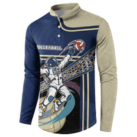 Custom Volleyball Button Sweatshirt Astronaut Cosmic Spiker
