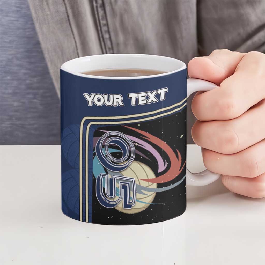 Custom Volleyball Ceramic Mug Astronaut Cosmic Spiker