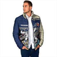 Custom Volleyball Padded Jacket Astronaut Cosmic Spiker