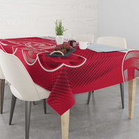 Poland Volleyball Tablecloth Halftone Dot Style