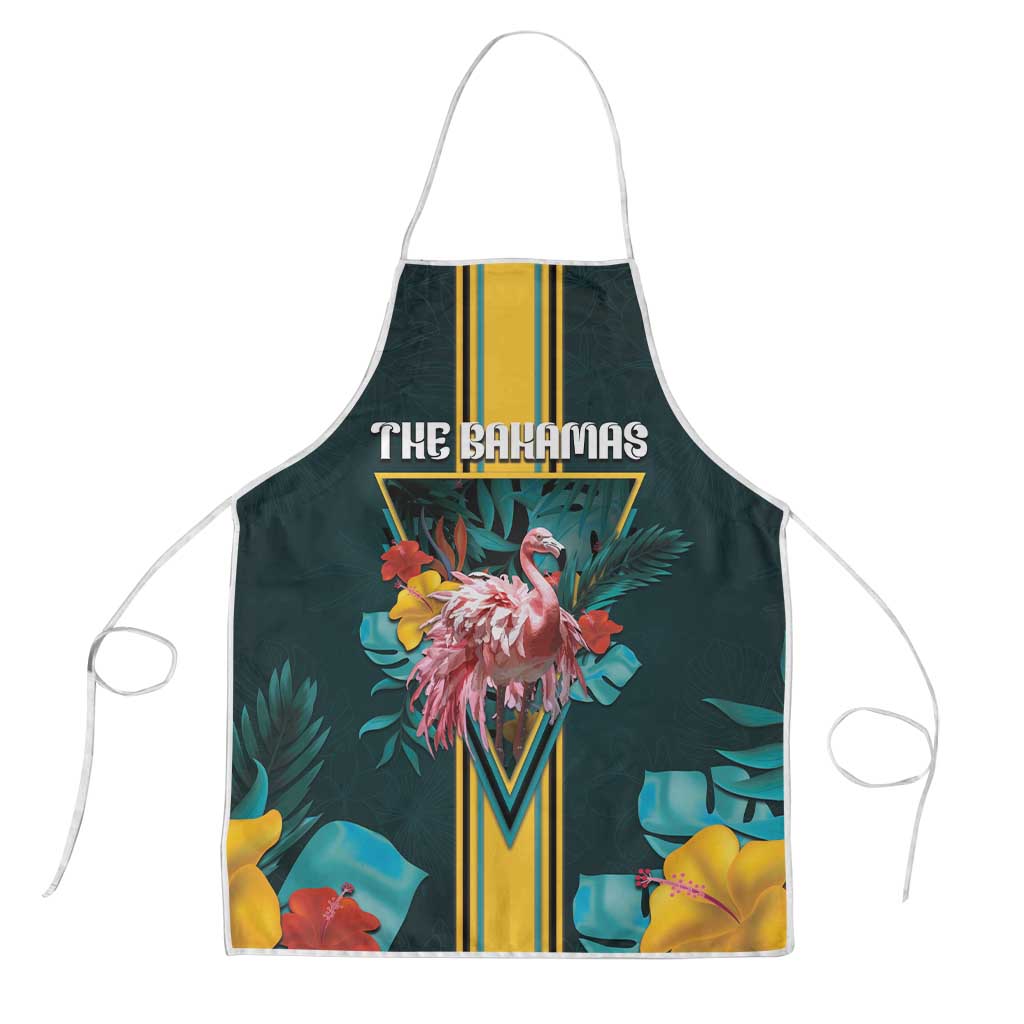 The Bahamas Apron The Flamingo Tropical Flowers - Wonder Print Shop