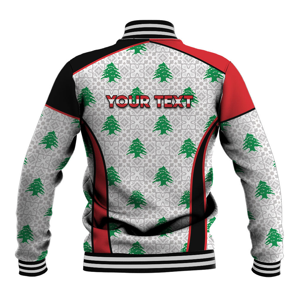 Personalized Lebanon Independence Day Baseball Jacket Peace Dove Cedar Tree Pattern