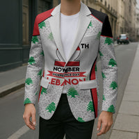 Personalized Lebanon Independence Day Blazer Peace Dove Cedar Tree Pattern