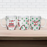 Personalized Lebanon Independence Day Ceramic Mug Peace Dove Cedar Tree Pattern