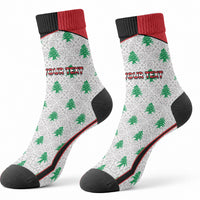 Personalized Lebanon Independence Day Crew Socks Peace Dove Cedar Tree Pattern
