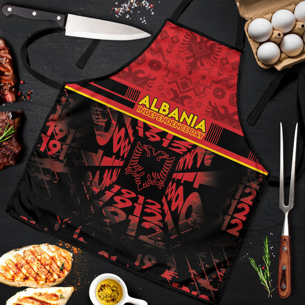 Albania Independence Day Apron Double Headed Eagle 1912 Folk Pattern
