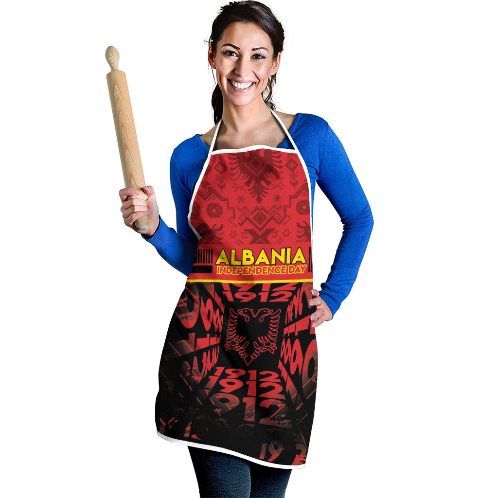 Albania Independence Day Apron Double Headed Eagle 1912 Folk Pattern