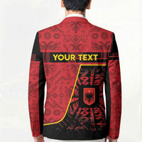 Personalized Albania Independence Day Blazer Double Headed Eagle 1912 Folk Pattern