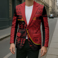 Personalized Albania Independence Day Blazer Double Headed Eagle 1912 Folk Pattern