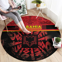 Albania Independence Day Round Carpet Double Headed Eagle 1912 Folk Pattern