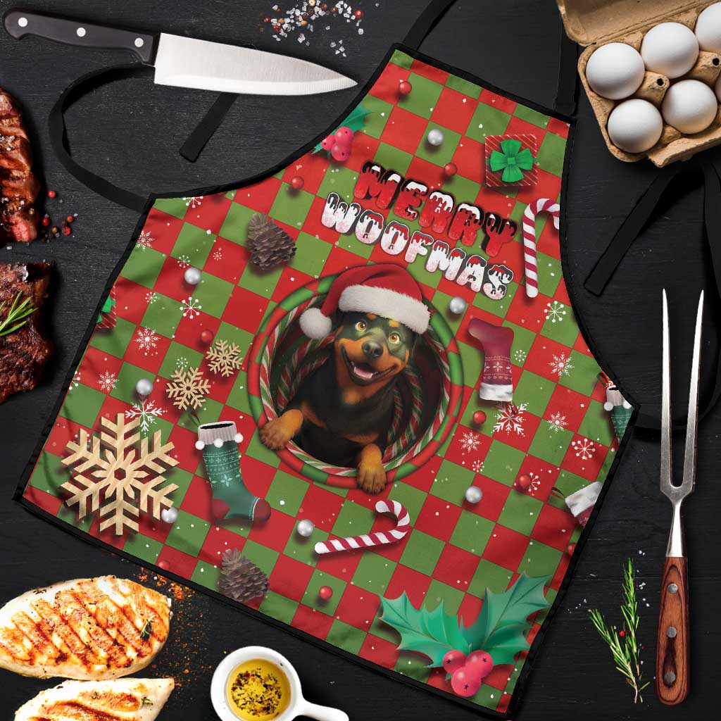 Rottweiler Christmas Apron Merry Woofmas - Wonder Print Shop